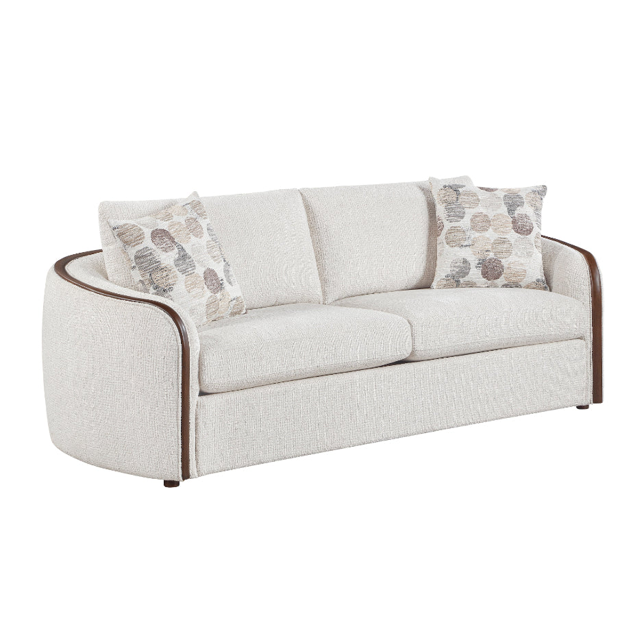 Loom Mid-Century Modern Chenille Sofa, Loveseat and Swivel Chair