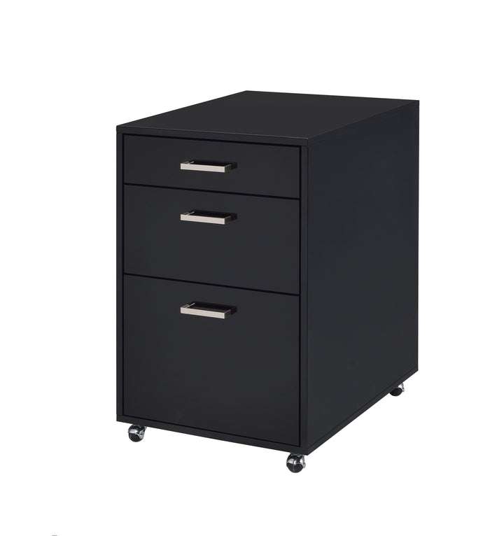 Coleen - High Gloss Cabinet - Black / Chrome