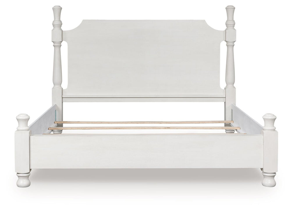 Rowlenstown - King Poster Bed - Antique White by Ashley Furniture product image