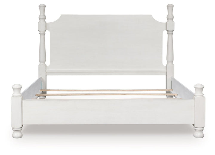 Rowlenstown - King Poster Bed - Antique White by Ashley Furniture product image
