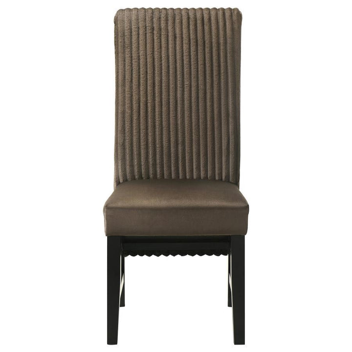 Barrand - Upholstered Dining Side Chair  - Chocolate
