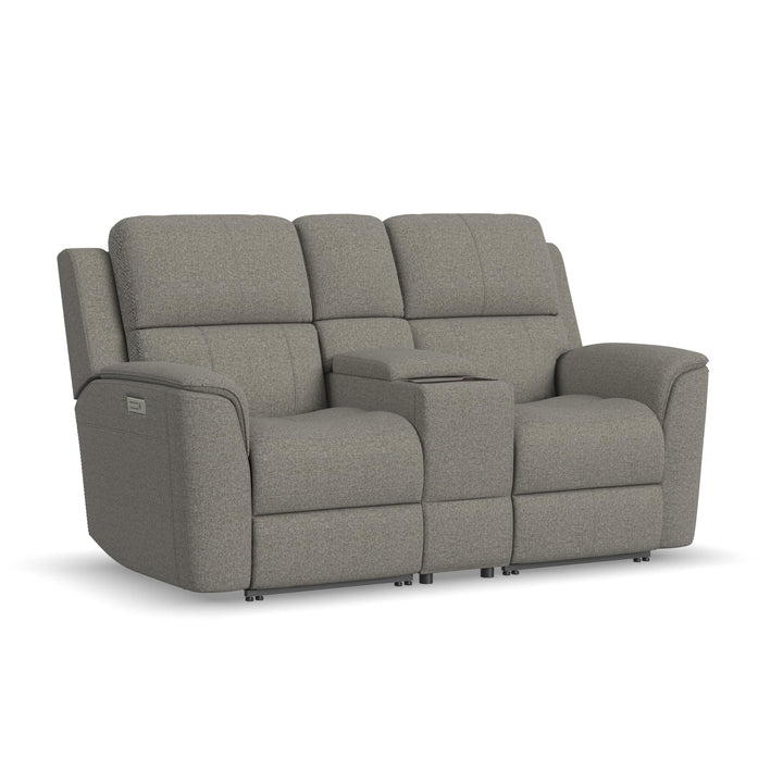 Flexsteel 1041-64PH-42501 Henry  Power Reclining Loveseat With Console & Power Headrests & Lumbar  Fog