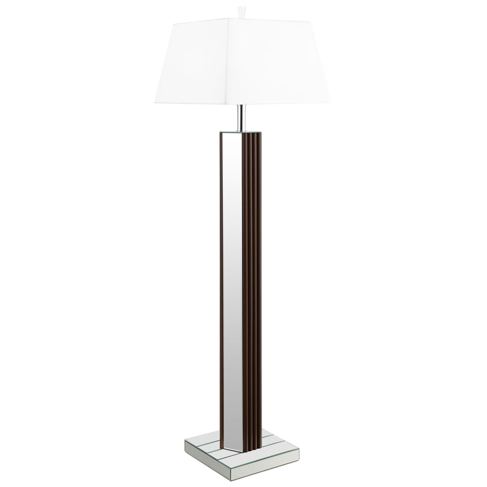 Coaster Furniture 920178 Elena 67-inch Square Tapered Mirrored Floor Lamp Brown
