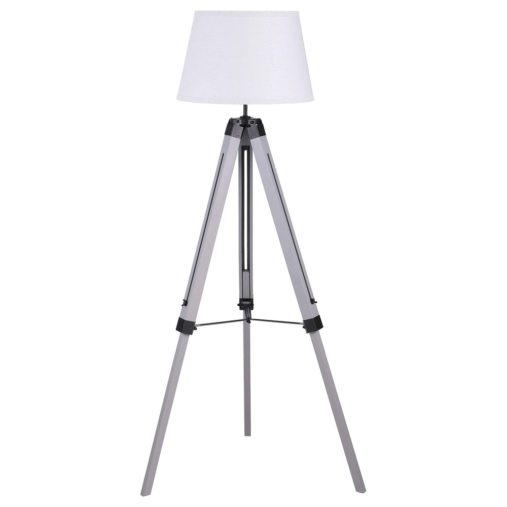 Coaster Furniture 920212 Dayton 56-inch Empire Shade Metal Tripod Floor Lamp Grey