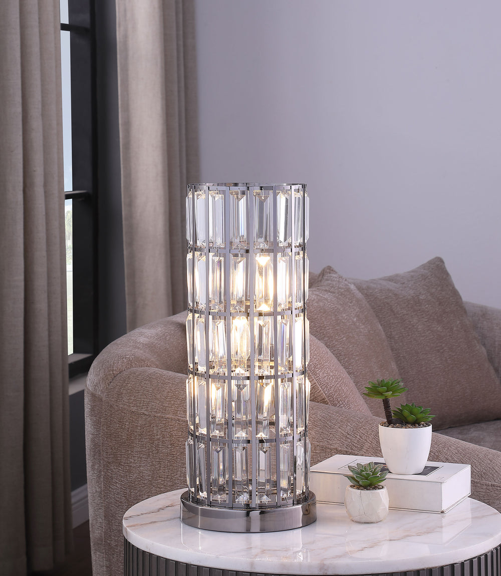 Wanda - Crystal Shade Bedside Table Lamp - Black