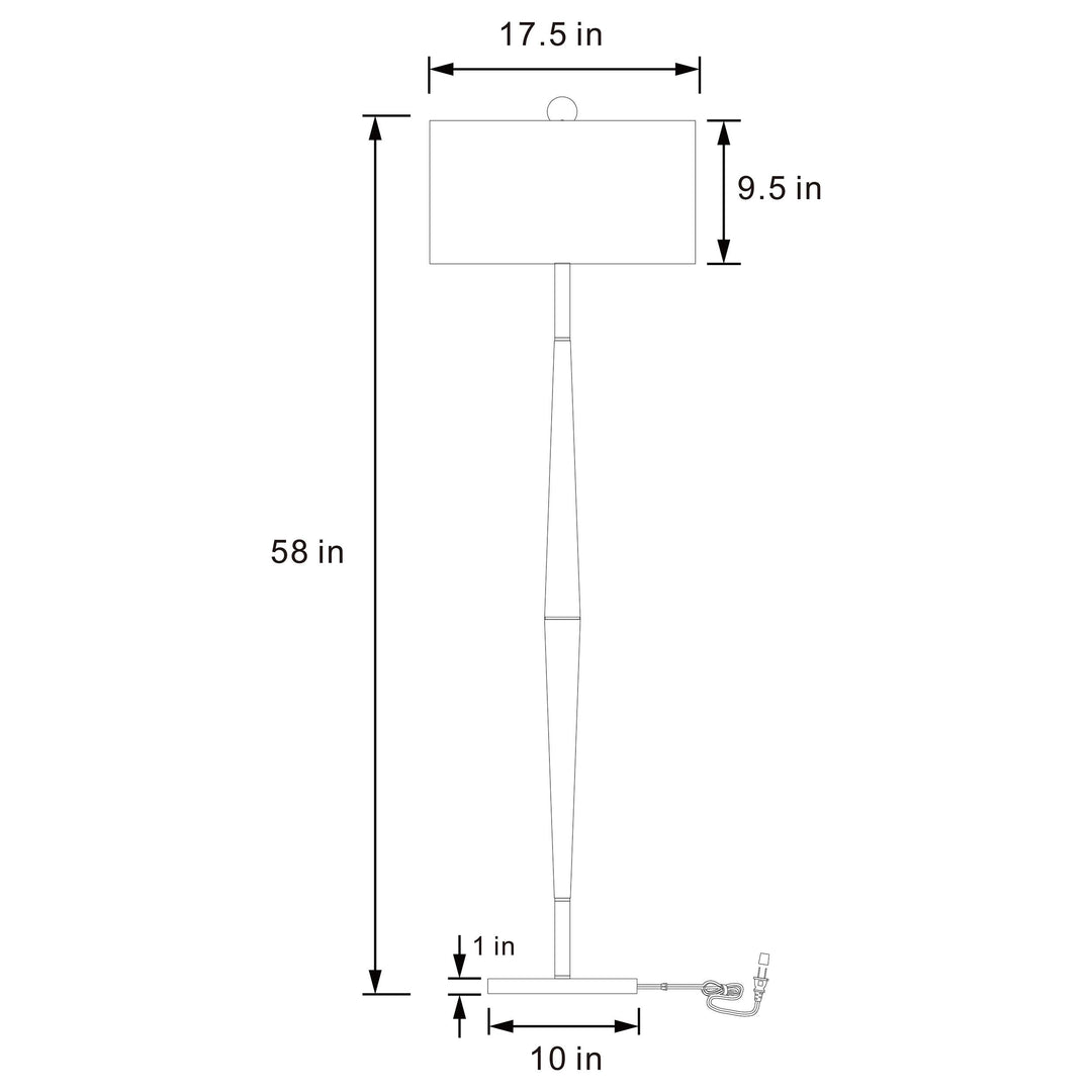 Coaster Furniture 920239 Flanary 58-inch Drum Shade Tapered Lamp Natural