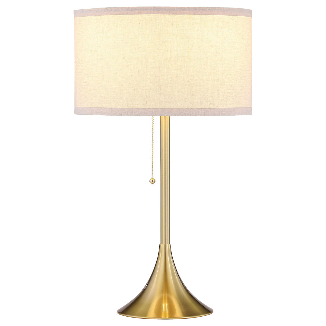 Coaster Furniture 920241 Elmira 24-inch Drum Shade Metal Table Lamp Gold