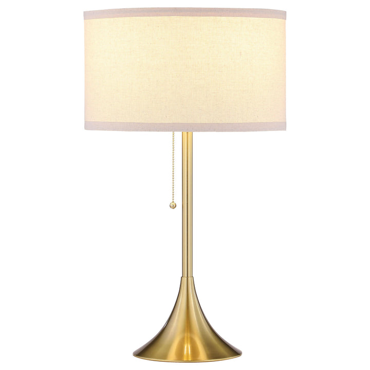 Coaster Furniture 920241 Elmira 24-inch Drum Shade Metal Table Lamp Gold