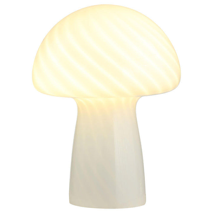 Coaster Furniture 920249 Kanaby Mushroom Shaped Glass Bedside Table Lamp White