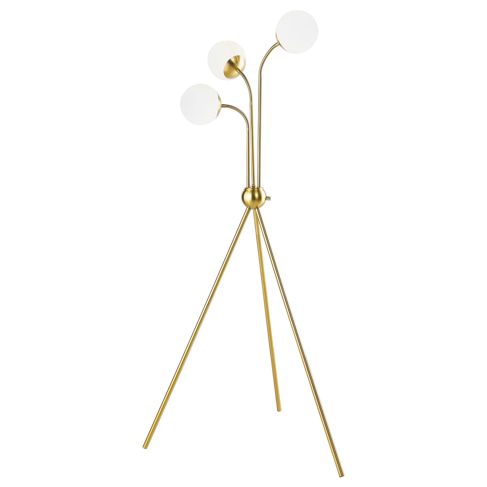 Coaster Furniture 920293 Miley 66-inch Spherical Bulb Tripod Tree Floor Lamp Gold