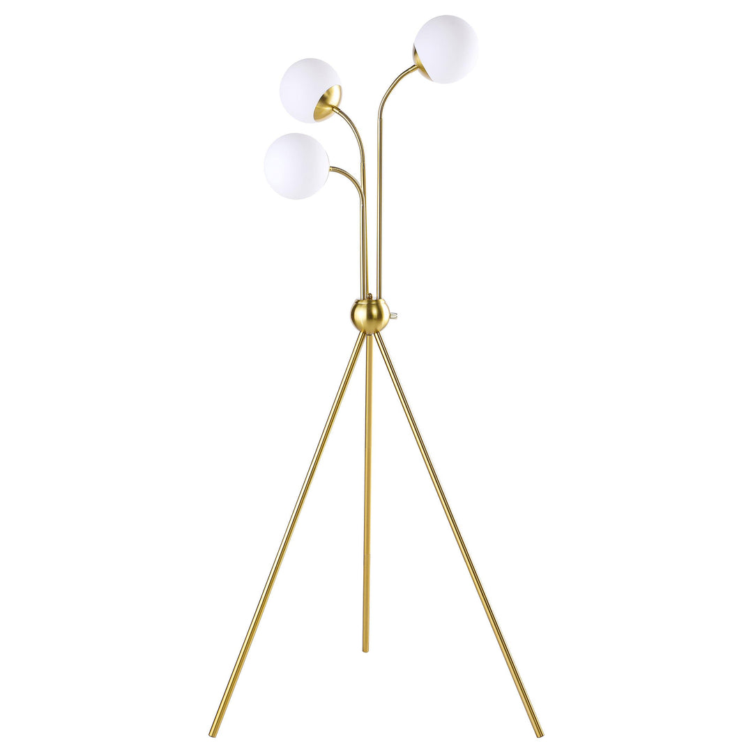 Coaster Furniture 920293 Miley 66-inch Spherical Bulb Tripod Tree Floor Lamp Gold