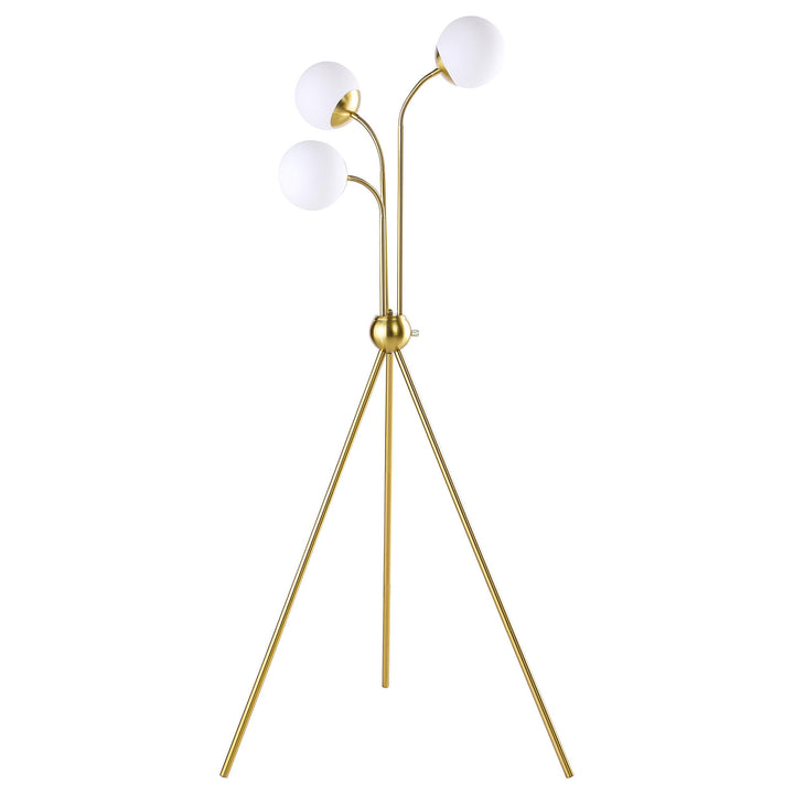Coaster Furniture 920293 Miley 66-inch Spherical Bulb Tripod Tree Floor Lamp Gold