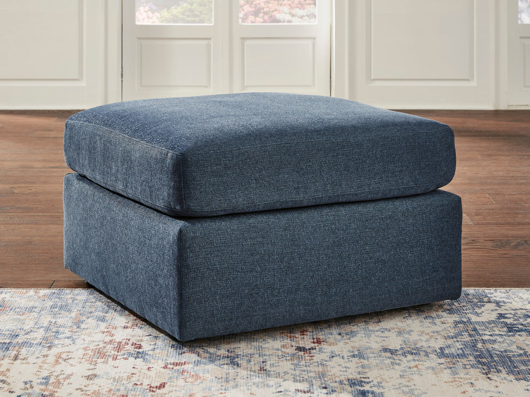 Modmax Oversized Accent Ottoman in Blue