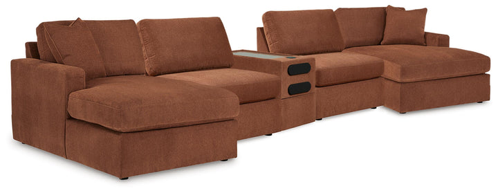 Modmax 5 Piece Sectional with Audio Console - Spice (1)
