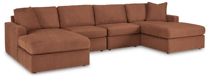 Modmax 4-Piece Sectional with Chaise - Spice (1)