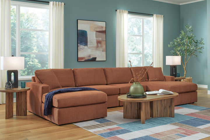 Modmax 4-Piece Sectional with Chaise - Spice (3)