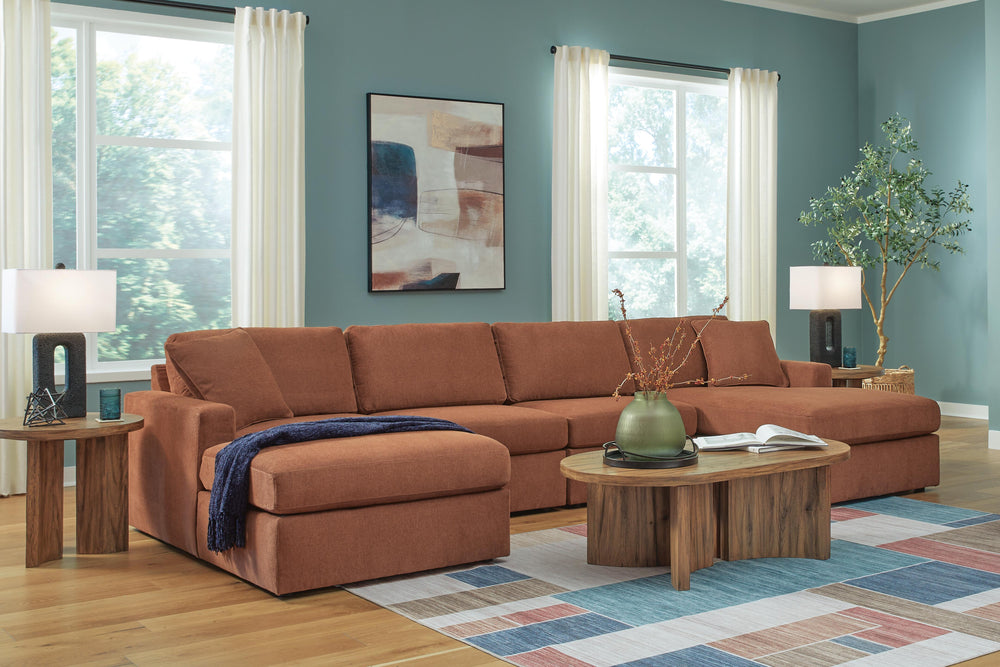 Modmax 4-Piece Sectional with Chaise - Spice (3)