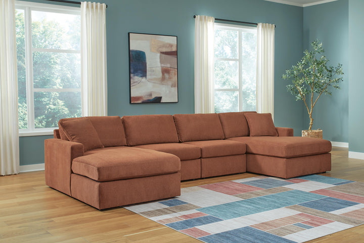 Modmax 4-Piece Sectional with Chaise - Spice (2)