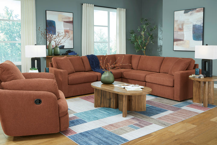 Ashley Modmax 5-Piece Sectional in Spice