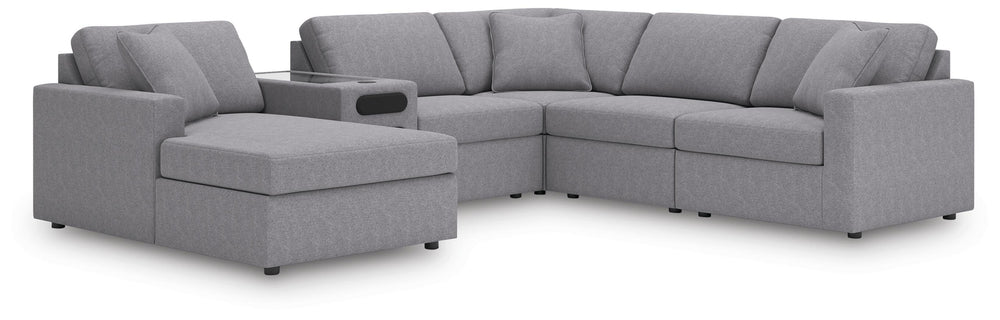 Modmax 6-Piece Sectional with Audio System and Chaise - Granite (1)