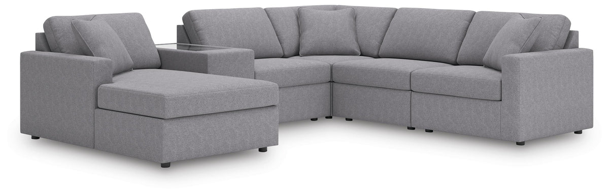 Modmax 6-Piece Sectional with Chaise - Granite (1)