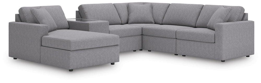 Modmax 6-Piece Sectional with Chaise - Granite (1)