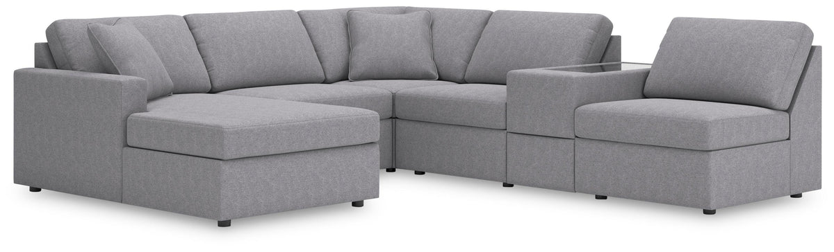 Modmax 6-Piece Sectional with Chaise - Granite (1)