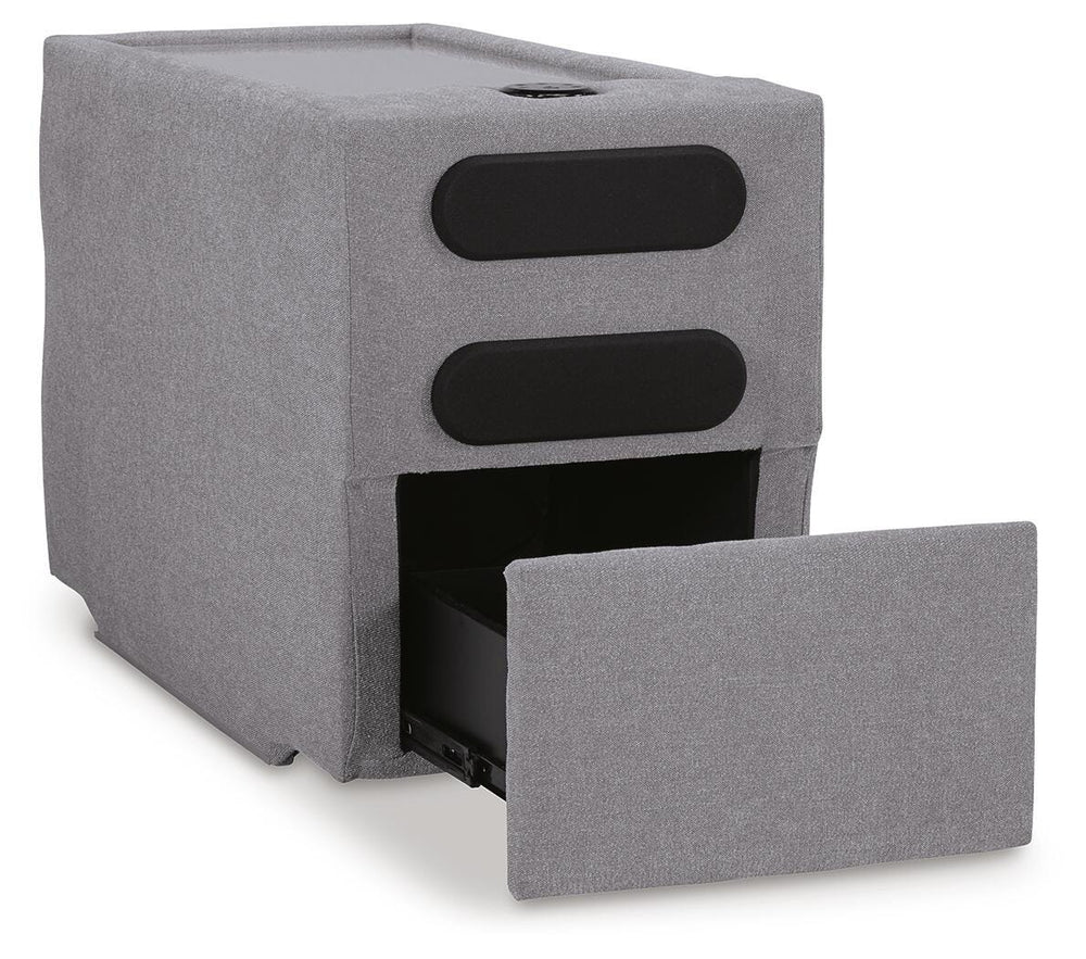 Modmax 4-Piece Sectional and Ottoman - Granite (4)