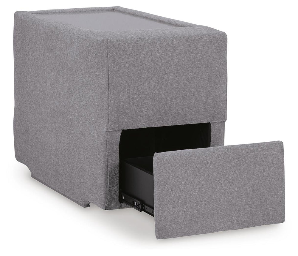 Modmax 4-Piece Sectional and Ottoman - Granite (4)