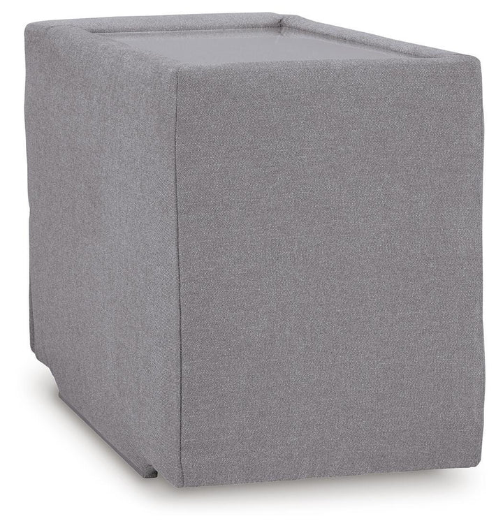 Modmax 4-Piece Sectional and Ottoman - Granite (5)