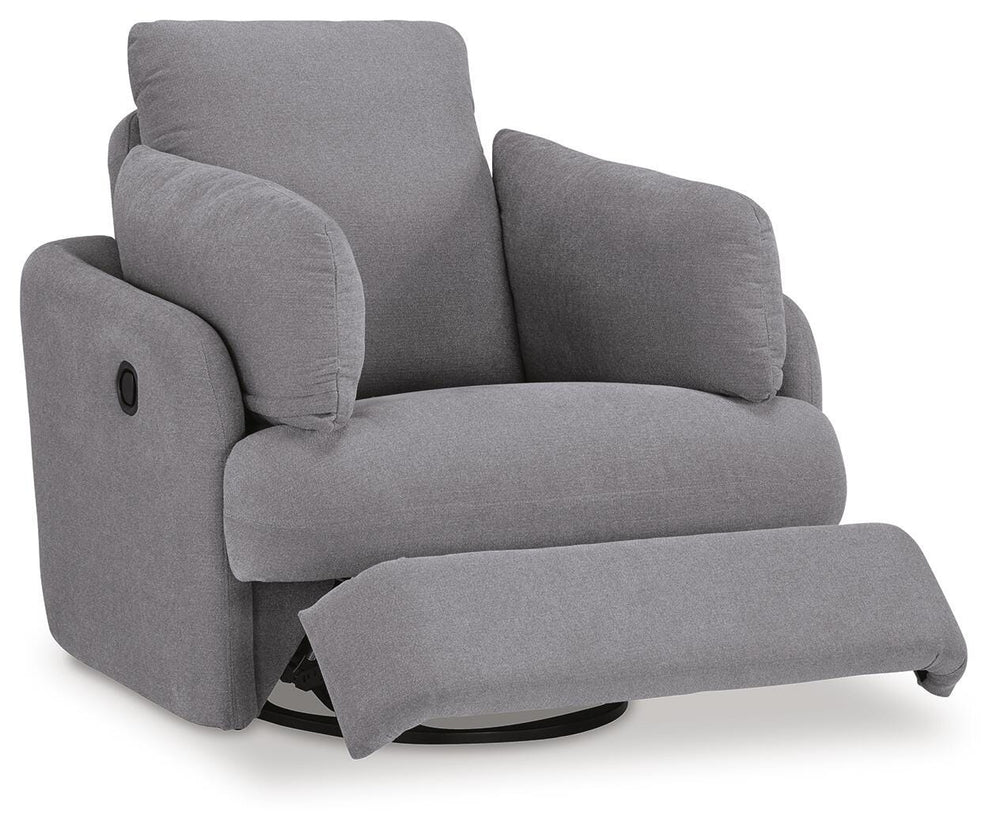 Modmax 3-Piece Sectional Sofa, 2-Piece Sectional Loveseat and Swivel Glider Recliner - Granite (17)