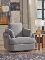 Modmax Swivel Glider Recliner in Gray