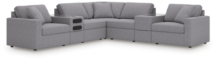 Modmax 7-Piece Balanced Sectional with Audio and Storage Consoles - Granite (1)