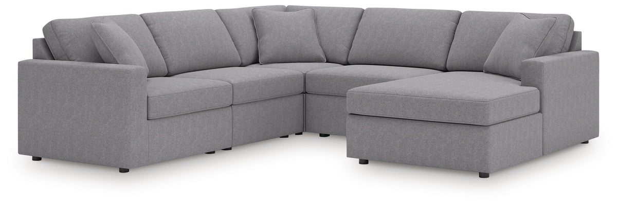 Modmax 5-Piece Sectional with Chaise - Granite (1)