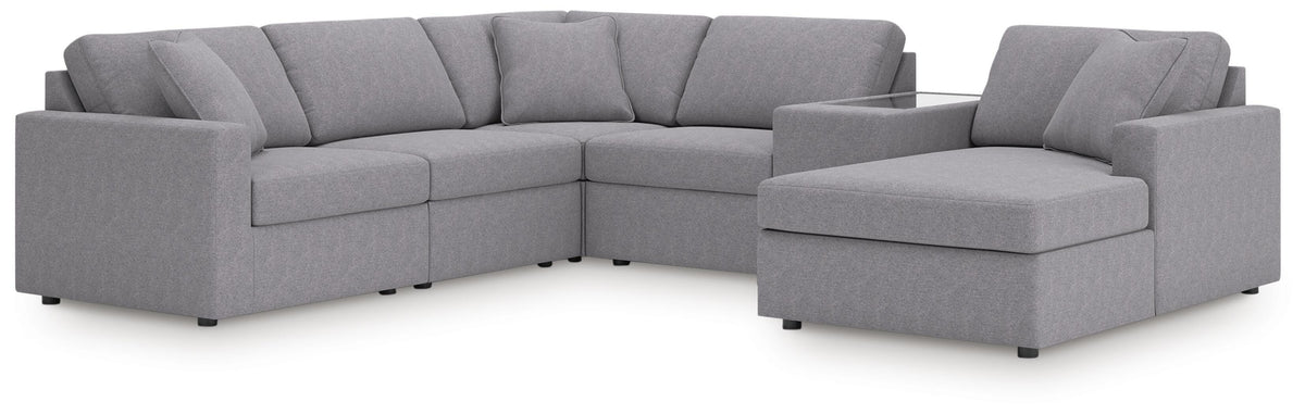 Modmax 6-Piece Sectional with Chaise - Granite (1)