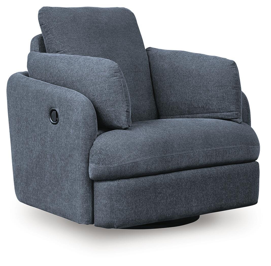 Modmax Swivel Glider Recliner in Blue (1)