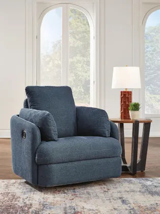 Modmax Swivel Glider Recliner in Blue