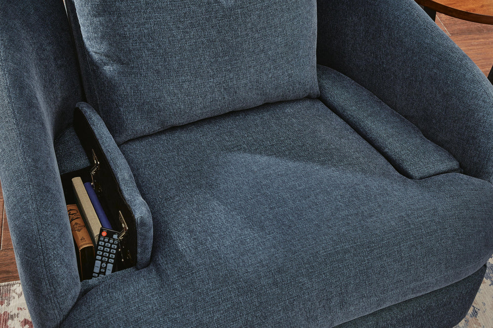Modmax Swivel Glider Recliner in Blue (9)