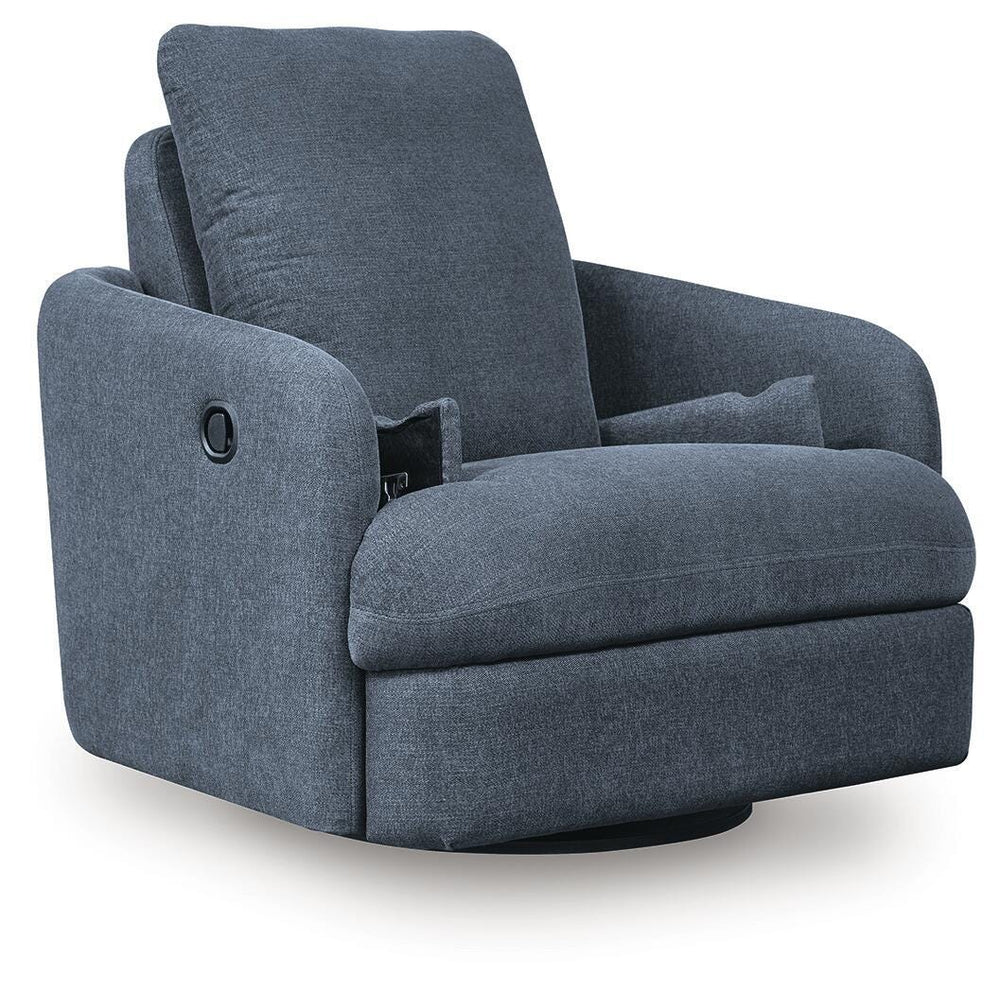 Modmax Swivel Glider Recliner in Blue (4)