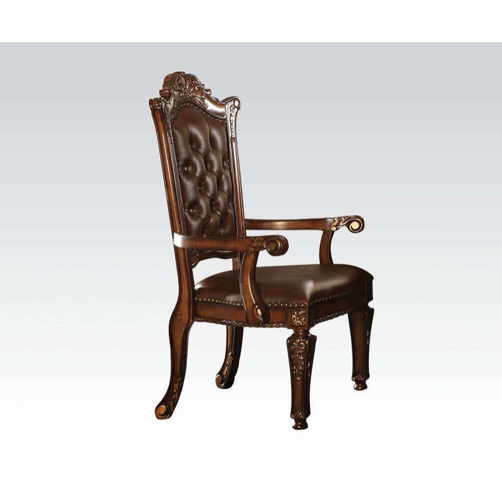 Vendome Executive Office Chair - Faux Leather & Cherry