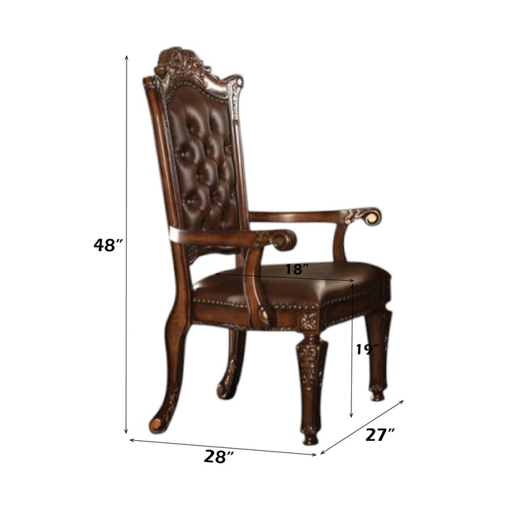 Vendome Executive Office Chair - Faux Leather &amp; Cherry