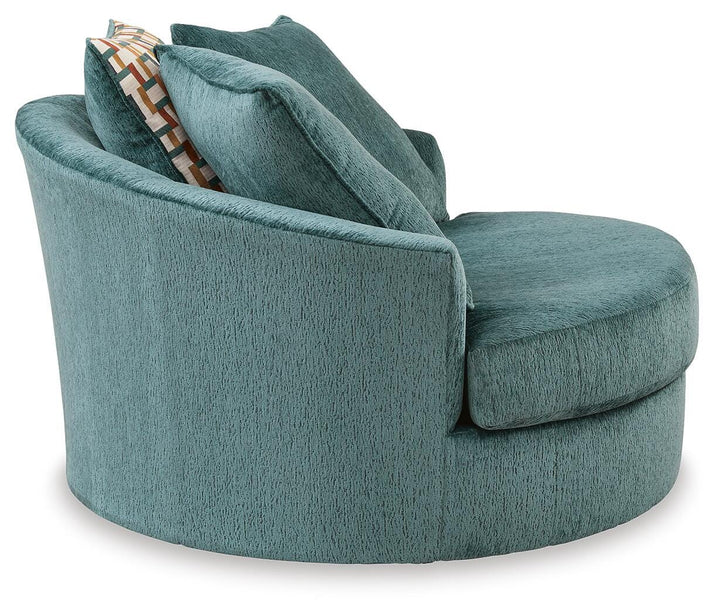 Laylabrook Oversized Swivel Accent Chair - Blue (4)