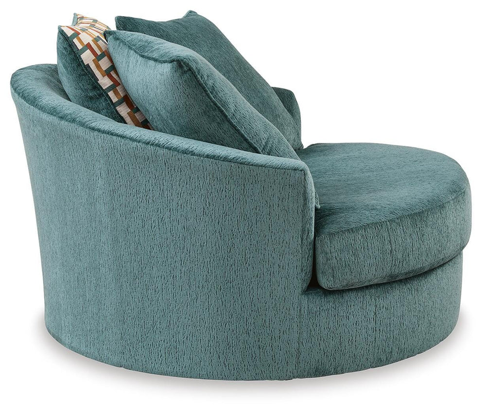 Laylabrook Oversized Swivel Accent Chair - Blue (4)