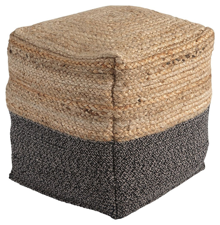 Sweed Valley - Pouf - Rectangular - Natural / Black