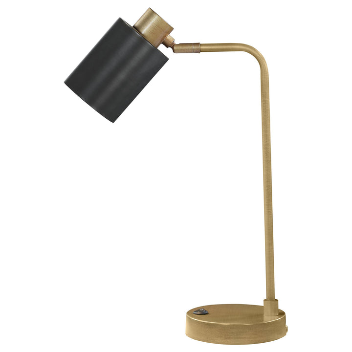 Coaster Furniture 923303 Cherise 18-inch Adjustable Angle Table Lamp Antique Brass