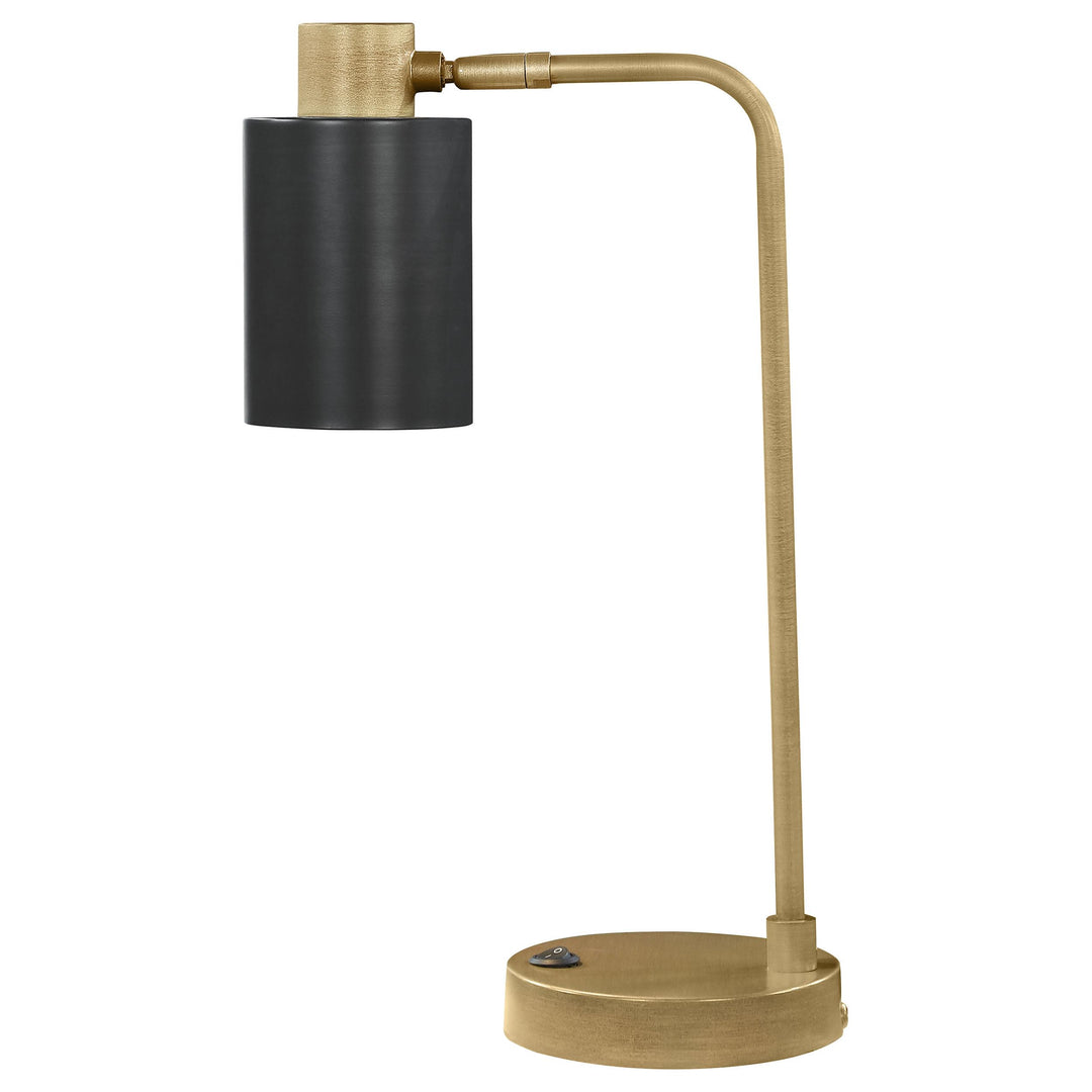 Coaster Furniture 923303 Cherise 18-inch Adjustable Angle Table Lamp Antique Brass