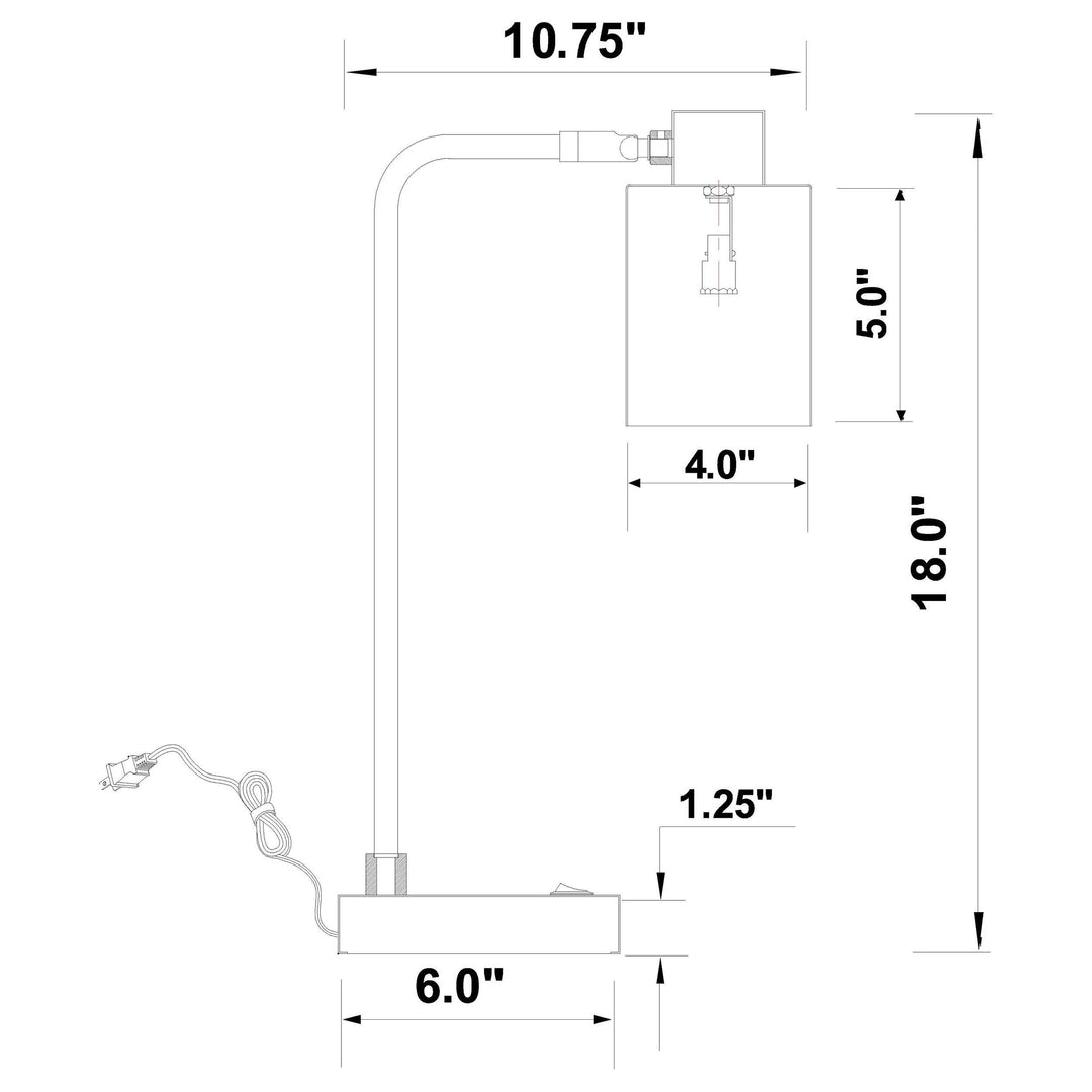 Coaster Furniture 923303 Cherise 18-inch Adjustable Angle Table Lamp Antique Brass