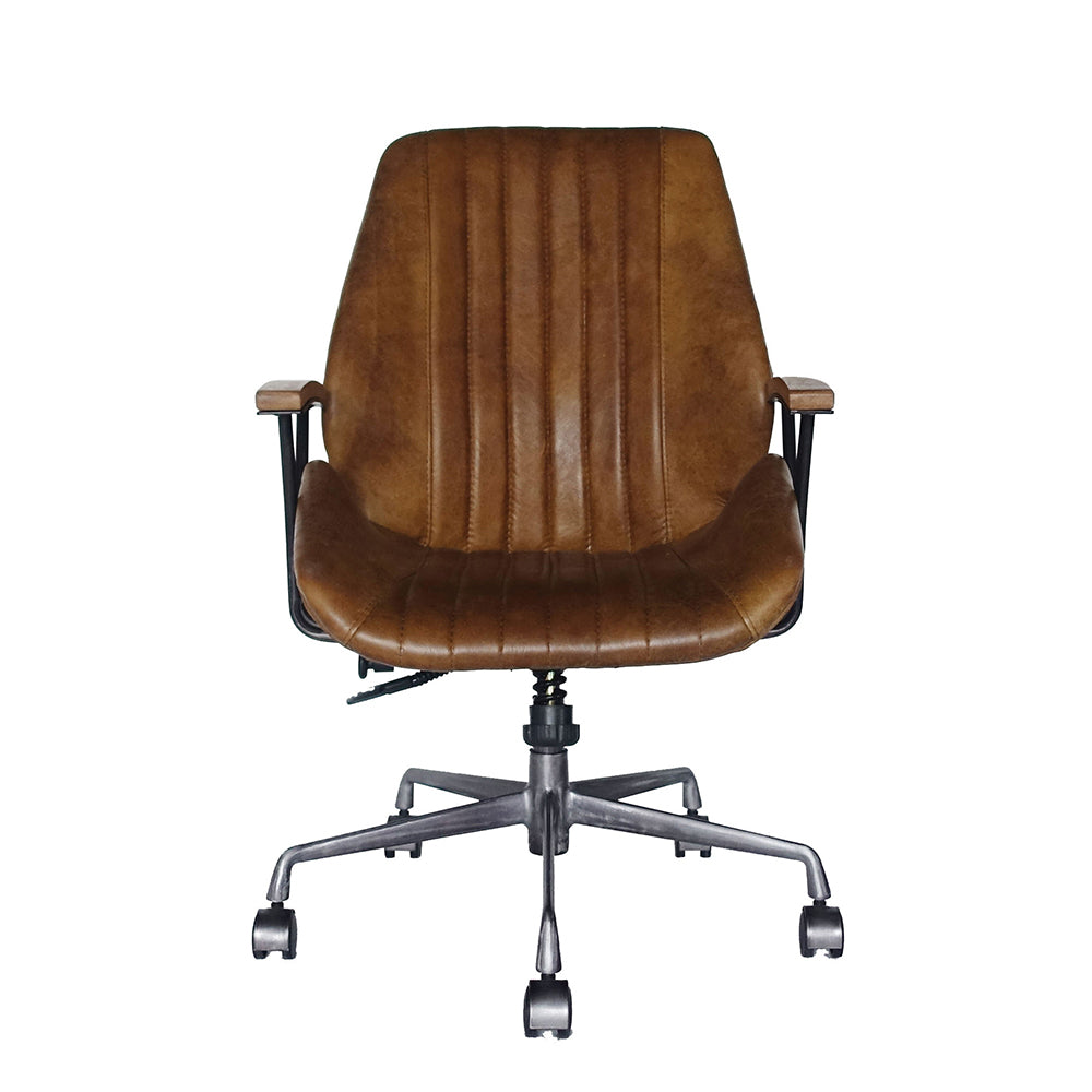 Hamilton Office Chair - Coffee Top Grain Leather