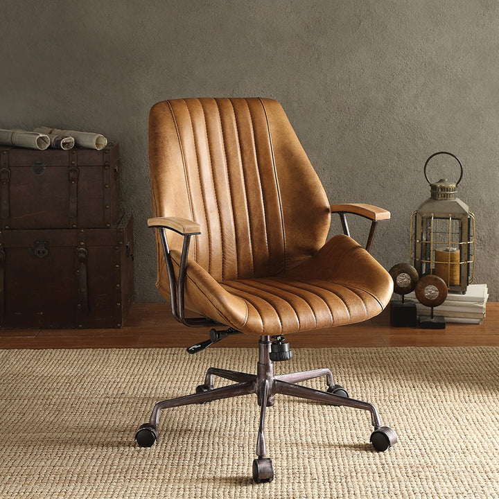 Hamilton Office Chair - Coffee Top Grain Leather