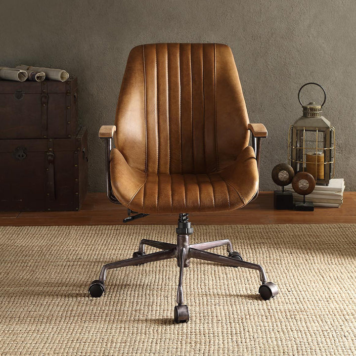 Hamilton Office Chair - Coffee Top Grain Leather